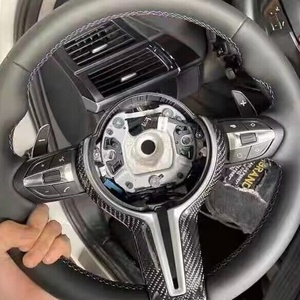 Cache-plate carré en fibre de carbone véritable pour la série 12345, compatible avec les accessoires de volant de voiture F20 F30 F82 F15 M2345 - Product Image 4