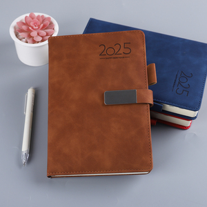 2025 toptan A5 PU deri ciltli gündem organizatör günlük haftalık aylık Plan not defteri okul hediyeler İngilizce günlüğü kağıt - Product Image 6