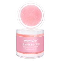 Kit de Soin des Lèvres 2-en-1 Masque et Gommage Vegan Bio Exfoliant Hydratant à la Fraise Marque Blanche Fournisseur en Gros OEM