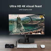Mini PC Industrial sin Ventilador Intel Pentium Silver J5005, DDR4 32GB RAM, M.2 NVMe, mSATA, SATA, 2xCOM, 2xLAN, Compatible con Win10/11 Linux