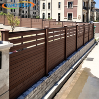 Système de garde-corps moderne en WPC avec poteau de support en aluminium pour la sécurité des balcons résidentiels – Projet d'installation de barrière