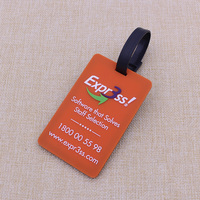 Étiquette de bagage en caoutchouc PVC personnalisée, design simple et tendance, logo personnalisé, cadeaux promotionnels écologiques, couleurs personnalisées