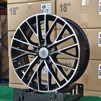 Nouvelles jantes Jihoo 18 pouces en alliage d'aluminium à rayons multiples pour passagers 18x7.0 5x114.3 CB60.1, finition noire usinée, logo personnalisé pour BYD