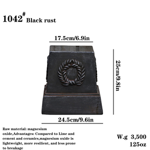 Lớn Cổ Điển Đất Nước Châu Âu Phong Cách Mộc Mạc Đúc Đá La Mã Cột Nhà Vườn Trang Trí Nội Thất An Toàn Bọt Bọc Hoa Chậu Trồng - Product Image 6