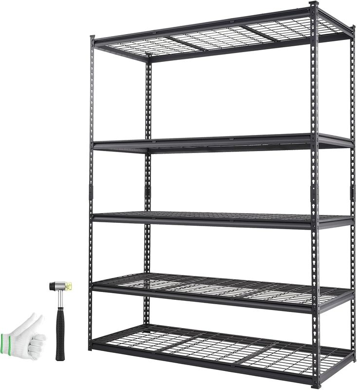 5 Tier Metal Shelving Unit Mesh