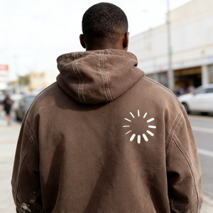 Veste de travail à capuche en toile de canard marron épaisse personnalisée par le fabricant, coupe courte, logo imprimé, pour hommes - Product Image 2