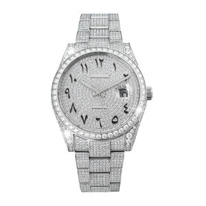 Reloj de Pulsera Mecánico Automático de Lujo para Hombre, Estilo Hip Hop, con Diamantes Reales VVS Moissanite, Chapado en Oro - Product Image 3