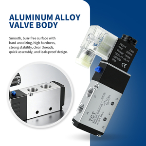 Válvula Solenoide de Aire <span class=keywords><strong>4V210</strong></span> <span class=keywords><strong>08</strong></span>, Placa Base para Sistemas de Automatización Neumática, Válvula de Control Direccional DC24V - Product Image 3