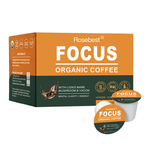 Cápsulas <span class=keywords><strong>de</strong></span> Café Orgánico OEM con Melena <span class=keywords><strong>de</strong></span> León, Reciclables, Sin Azúcar, con Yacon Prebiótico, Funcionales, para Concentración y Energía - Product Image 1