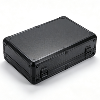Mallette de rangement en aluminium noir de haute qualité OEM, mallette de transport en aluminium, mallette à outils en aluminium