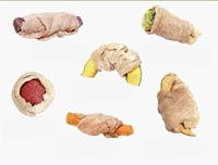 Friandises en rouleaux de haute qualité pour chats et chiens, à base de viande de canard lyophilisée et de citrouille, faites à la main, favorisant la santé digestive, vente en gros, en conserve, 75g