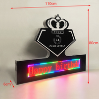 Présentoir de Bouteilles Autonome en Acrylique Style Côtier avec Écran LED Numérique Électronique de 6 cm d'Épaisseur et Tableau de Messages Personnalisé Service VIP