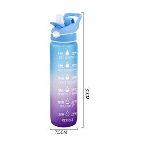 Bouteille d'eau sport Lock Design 32 oz avec marqueur de temps et paille - Product Image 5