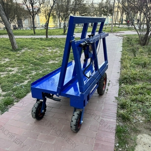 Chariot de transport électrique pliable pour chantier de construction à quatre roues - Product Image 3