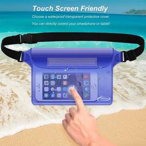Fermeture à glissière pochette étanche pour téléphone passeport portefeuille et sac à main sangle de taille pour voyage plage natation <span class=keywords><strong>kayak</strong></span> canotage piscine - Product Image 5