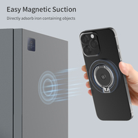 Penyangga Ponsel Magnetik Universal Bahan Zinc Alloy, Dapat Diputar 360 Derajat, Dapat Dilipat, Pegangan Magnetik Kuat, Model S02