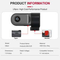 Caméra embarquée Navihua U9 pour voiture, écran TFT 1080P, enregistreur avec vision nocturne, grand angle, enregistrement en boucle, capteur G