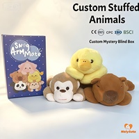 Jouets en peluche personnalisés en coton PP, animaux en peluche, boîte mystère anti-stress pour anniversaire, emballage personnalisable, OEM ODM, faible MOQ