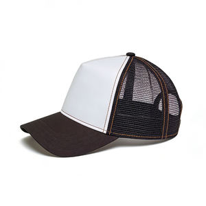 5-Panel Mesh Back Canvas Trucker <b>Hat</b> Adjustable Lightweight Breathable Unisex <b>Summer</b> Sun <b>Hat</b> for Outdoor Sports - Product Image 2
