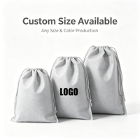Pochette à cordon en PP non tissé recyclable, logo personnalisé imprimé, sac anti-poussière réutilisable pour le rangement des baskets, les voyages, la vente au détail et l'emballage cadeau