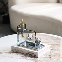 Nouveaux produits de décoration intérieure, décorations murales d'art moderne, décorations de bureau en cristal, ornement de bureau en cristal + métal de luxe