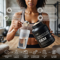 Poudre de protéines végétales complètes certifiée GMP, formule personnalisée en vrac pour la récupération musculaire, la nutrition sportive, adaptée aux adultes et aux enfants.