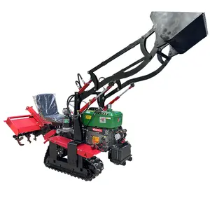 Mesin Pertanian Tiller multifungsi, dengan Gearbox Mini Crawler Tiller mesin kultivator disediakan kekuatan pertanian Harga 630 L50