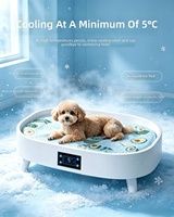 Lit climatisé pour animaux de compagnie avec chauffage et refroidissement (5°C-60°C), audio Bluetooth, housse amovible, matériau ABS pour chats et chiens