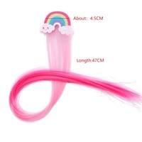 En gros Arc-en-Ciel Bowknot Princesse Fille Cheveux accessoires Tresse Perruque Paillettes Licorne Paillettes Pinces À Cheveux