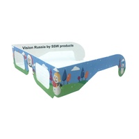 Lunettes de diffraction 3D effet bonhomme de neige en papier pour Noël
