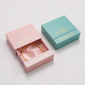 Custom Logo Luxury Sliding Drawer Paper <b>Ring</b> Jewelry <b>Box</b> Bracelet Necklace Earring Gift Wrap Storage Jewelry <b>Box</b> - Product Image 1