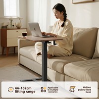 Table d'appoint relevable à angle réglable, table pneumatique, petite table à thé, bureau pour ordinateur portable en bois
