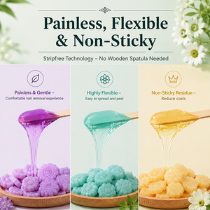 Nouvel Arrivage 1kg <span class=keywords><strong>Cire</strong></span> Épilatoire Dure au Miel de Lavande, Design Floral Spécial, Sans Douleur, pour Épilation Corporelle Brésilienne, Vente en Gros - Product Image 4