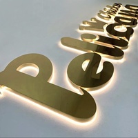 Panneaux de Logo personnalisés en acier inoxydable, 3D, rétro-éclairé, pour magasin d'ongles