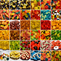 Bonbons Gommeux aux Fruits Assortis, Mélange d'Usine, Sucrés et Acidulés, Doux, Halal, Vente en Gros, Personnalisé, OEM, Marque Privée, TIK TOK, Sac en Vrac