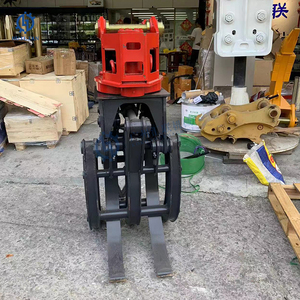 Gergaji Grapple hidrolik alat berat penggali kayu Grappe 1-50ton penggali mekanik Manual pemotong kayu pengambil pohon - Product Image 4