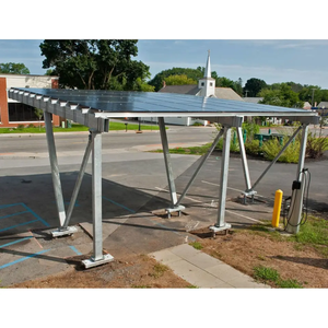 Installation facile 9kw Vente chaude allemande d'abri d'auto solaire Fourniture d'<span class=keywords><strong>usine</strong></span> Prix <span class=keywords><strong>direct</strong></span> d'abri d'auto de charge en aluminium Support de montage solaire photovoltaïque - Product Image 1