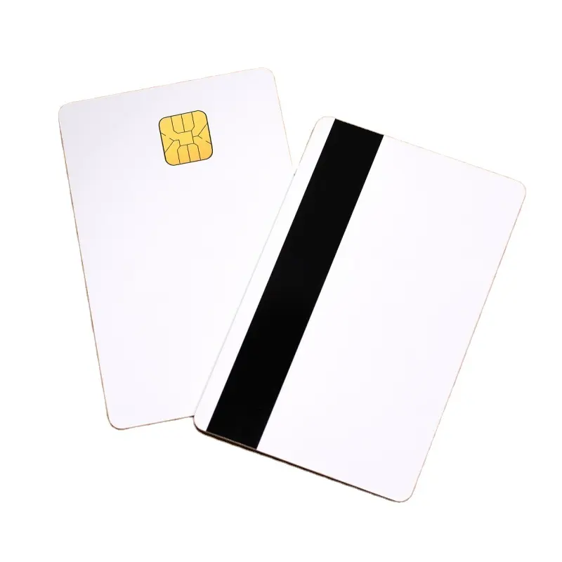 บัตรวีซ่าพีวีซีแบบว่างเปล่าสามารถพิมพ์ได้แถบแม่เหล็กบัตรสมาร์ทการ์ด NFC บัตรเครดิตเปล่า