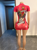 G99999C 2026 Summer Hot Sale Women Print Mesh Dress