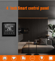 Système de contrôle d'éclairage et de climatisation pour bâtiments intelligents, panneau tactile KNX POE encastré 4 pouces, résolution 480x480 avec RS485
