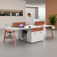 Nuevo Producto: Escritorio de Oficina Moderno de Alta Gama con Múltiples Asientos, Mueble de Almacenamiento de Gran Capacidad y Personalización de Logotipo