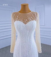 Feishiluo luxe ivoire sirène boule robe de mariée cristal perle dentelle robe de mariée détachable Train pour les femmes robe de bal