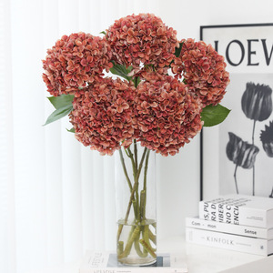 <b>Hydrangea</b> <b>Artificial</b> <b>Flowers</b> Plastic Silk High Simulation Wedding Outdoor Photography Props Home Decorations - Product Image 3