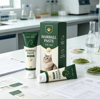 Pâte anti-boules de poils pour chats, riche en protéines et sans céréales, OEM ODM, complément alimentaire naturel pour animaux de compagnie, contrôle des boules de poils, soutien digestif pour chats