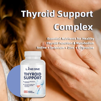 Complément alimentaire pour la thyroïde en capsules pour femmes et hommes adultes, sélénium, iode, zinc, B12, ashwagandha, L-tyrosine, soutient la santé hormonale