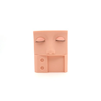 Mannequin d'entraînement en silicone avec yeux amovibles Modèle de tête d'entraînement pour extension de cils Outil de tête de mannequin