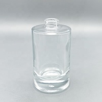 Atomiseur de luxe rond droit rechargeable de 30ml vaporisateur bouteille de parfum en verre transparent avec divers bouchon de pulvérisation de parfum
