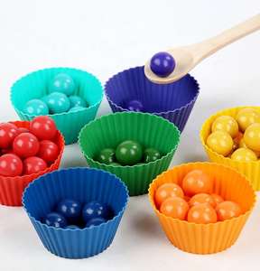 Jouets en bois créatifs multicolores pour bébés, perles arc-en-ciel, galets, jeu d'empilage <span class=keywords><strong>de</strong></span> pierres, jeu d'équilibre, jouets éducatifs pour enfants - Product Image 6