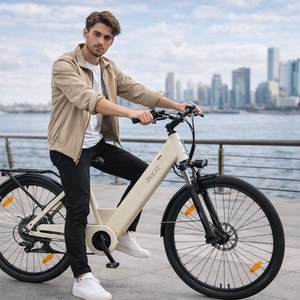 Vélo électrique EU PIXAR C1 Step Through 36V 250W, vélo de ville, batterie amovible 13Ah, autonomie 65 km, pour femmes et hommes, 7 vitesses - Product Image 1