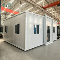 Casa Prefabbricata Modulare da 20 Piedi per Residenza Temporanea all'Aperto, Ufficio Mobile in Container, Altamente Sigillata, Espandibile e Pieghevole